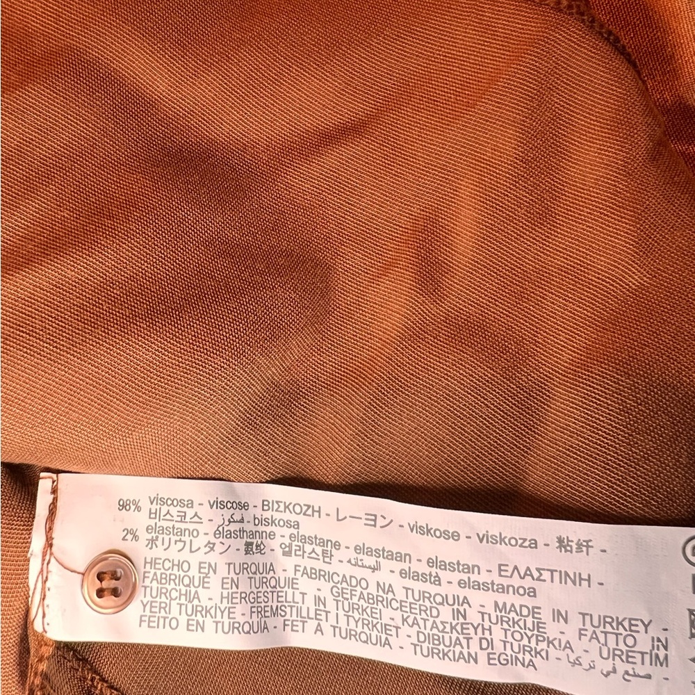 Zara Two Piece Rust Pants Set - Picture 7 of 8